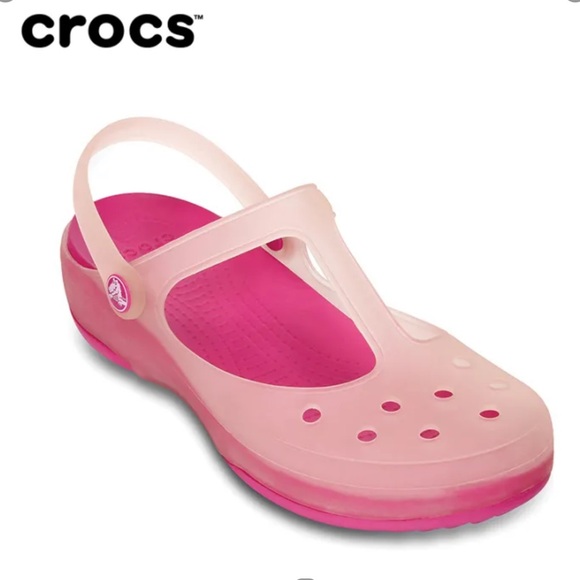 🆕 CROCS Carlie Mary Jane Platform Clogs Mules Shoes 7 - Picture 1 of 11